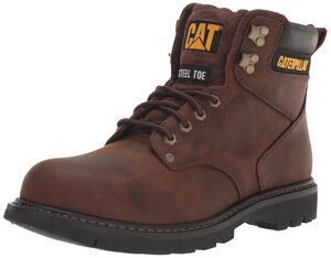 CAT FOOTWEAR MEN'S SECOND SHIFT STEEL TOE WORK BOOT, DARK BROWN, 13 WIDE